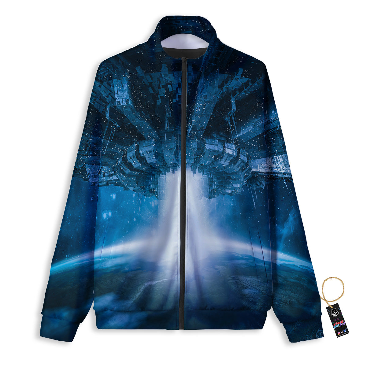 Planetary Invasion Print Track Jacket-grizzshop