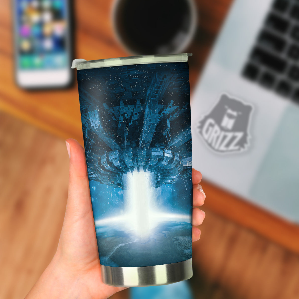 Planetary Invasion Print Tumbler-grizzshop