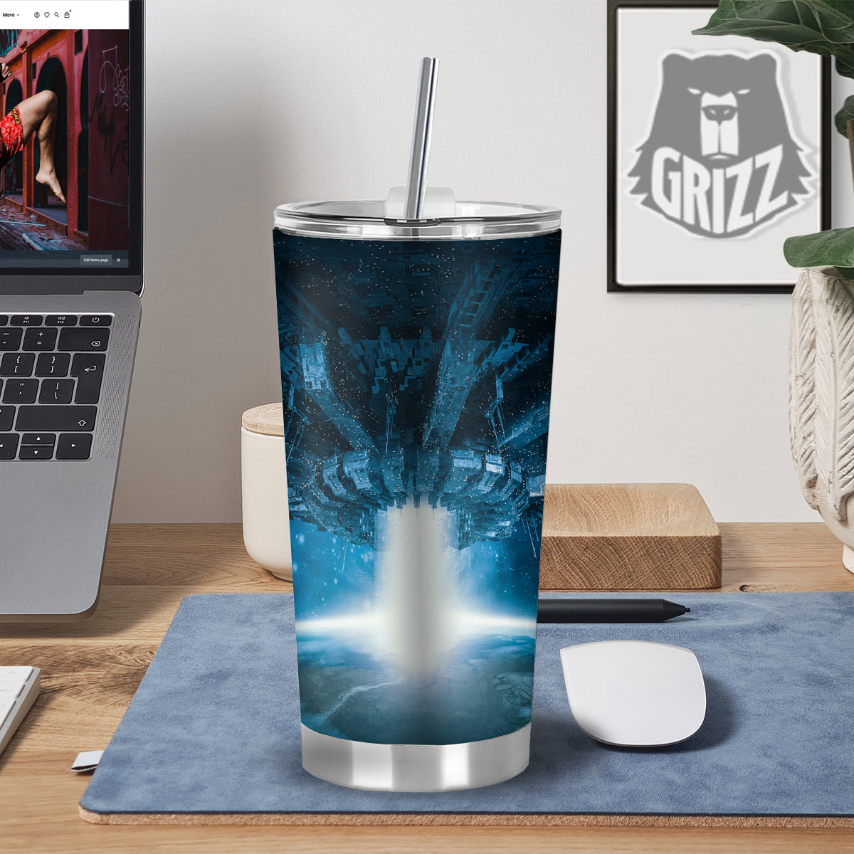 Planetary Invasion Print Tumbler-grizzshop