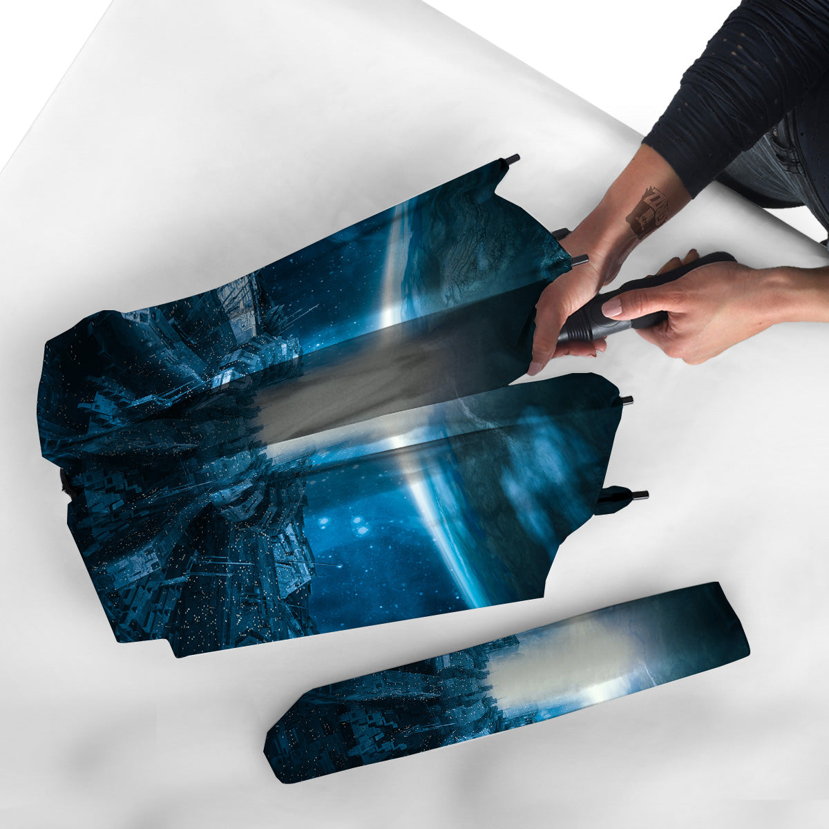 Planetary Invasion Print Umbrella-grizzshop