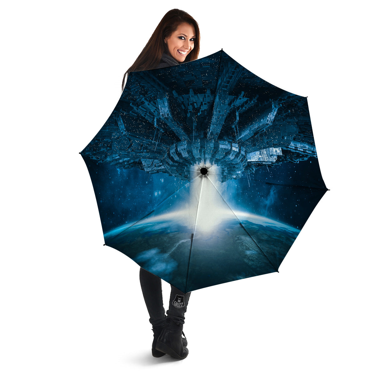 Planetary Invasion Print Umbrella-grizzshop
