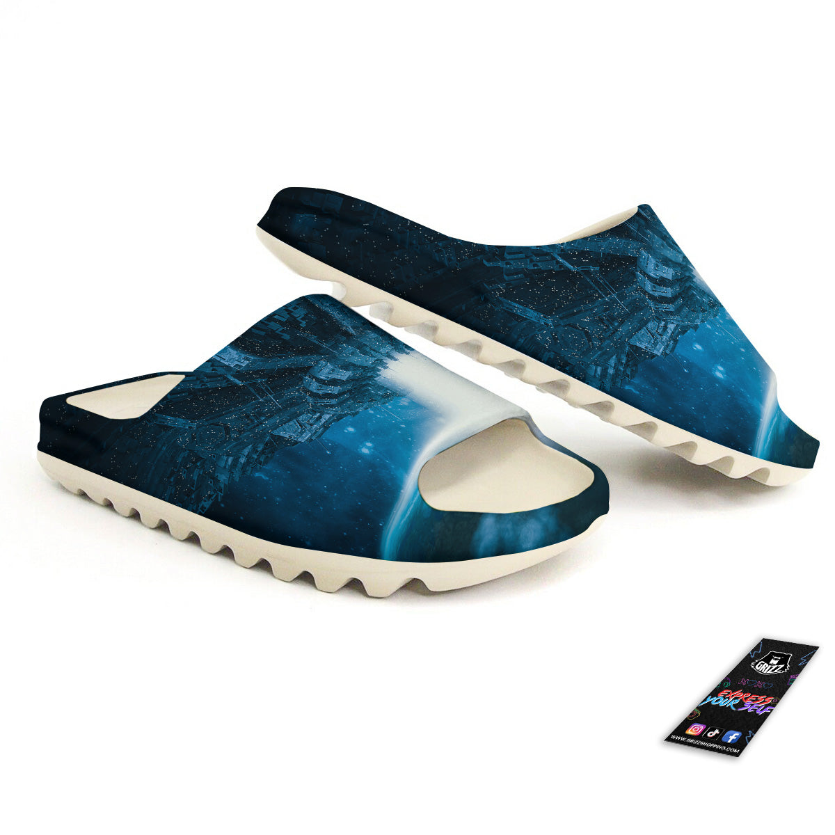 Planetary Invasion Print Sandals-grizzshop