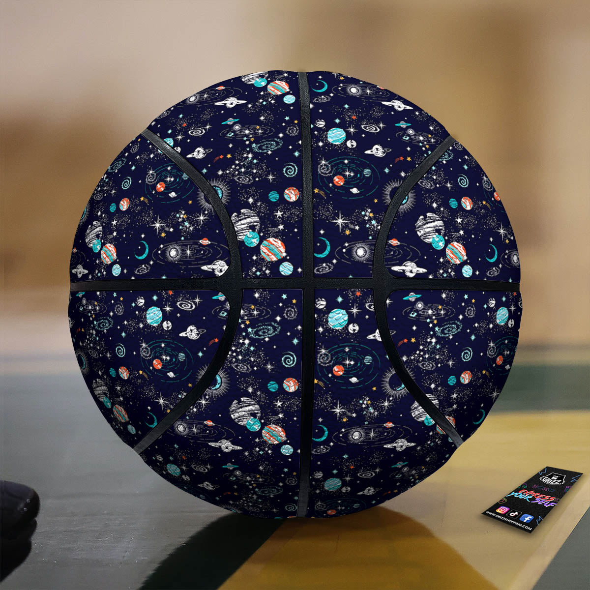 Planets And Constellations Print Pattern Basketball-grizzshop
