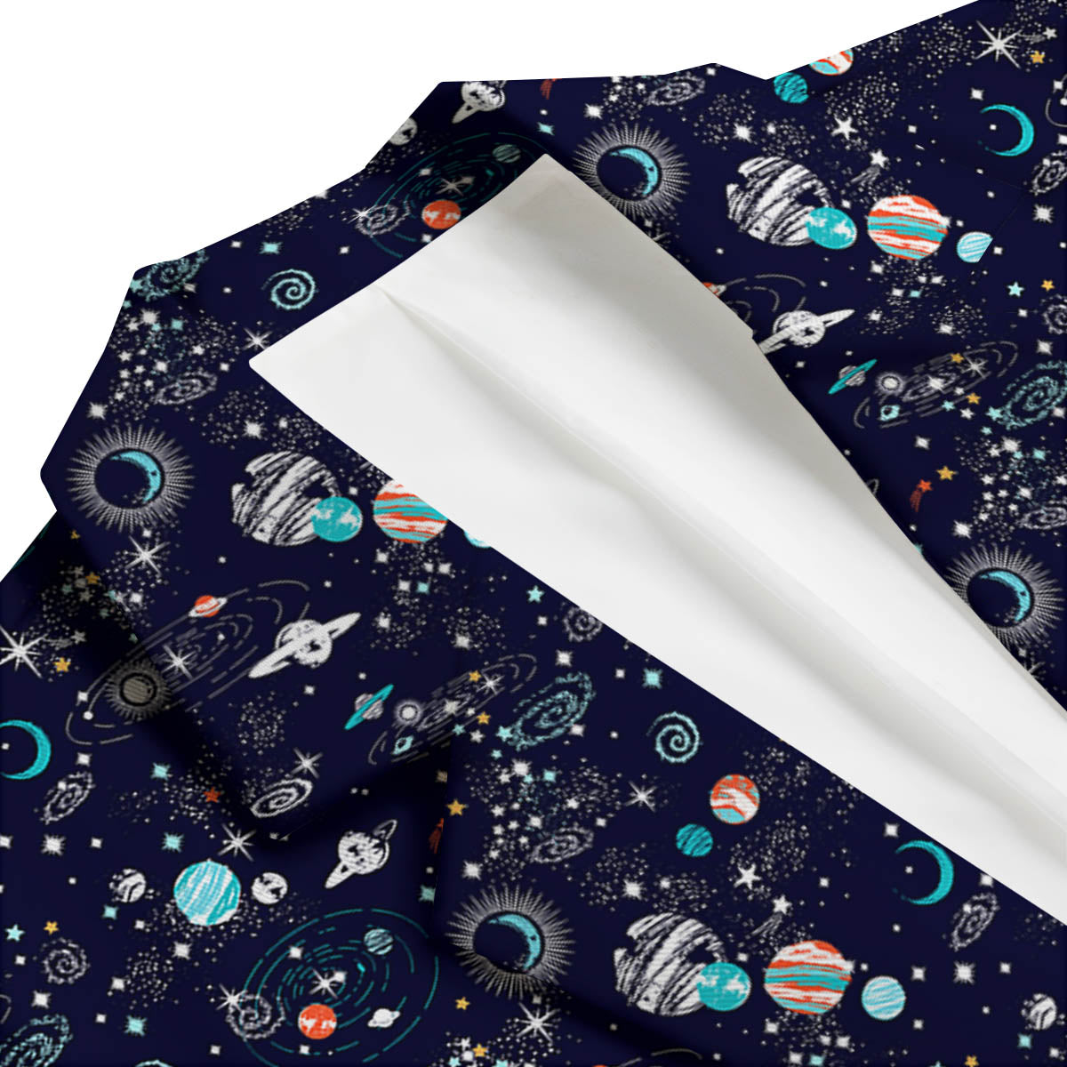 Planets And Constellations Print Pattern Men's Blazer-grizzshop