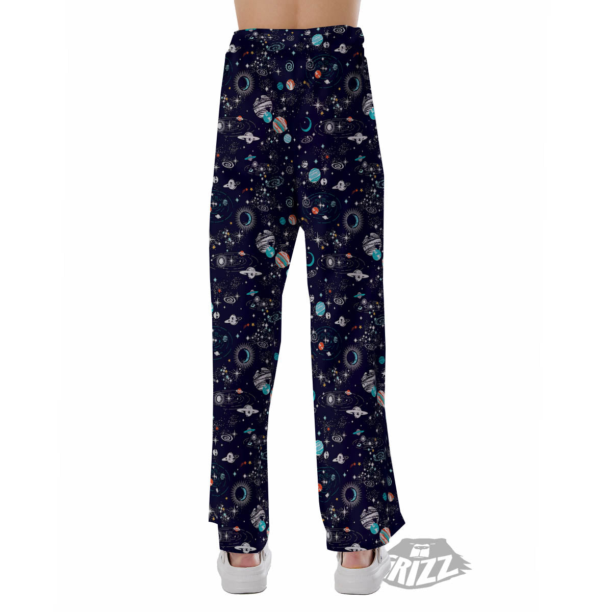 Planets And Constellations Print Pattern Pajama Pants-grizzshop