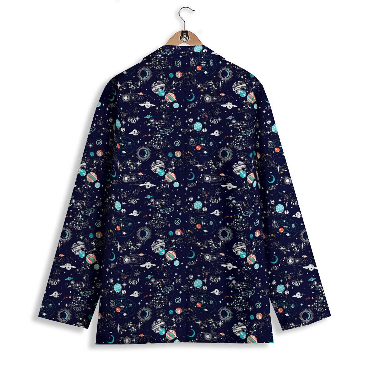 Planets And Constellations Print Pattern Women's Blazer-grizzshop