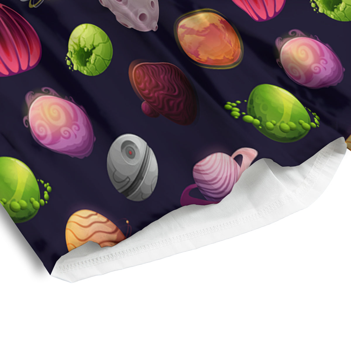 Planets And Stars Print Pattern Men's Athletic Shorts