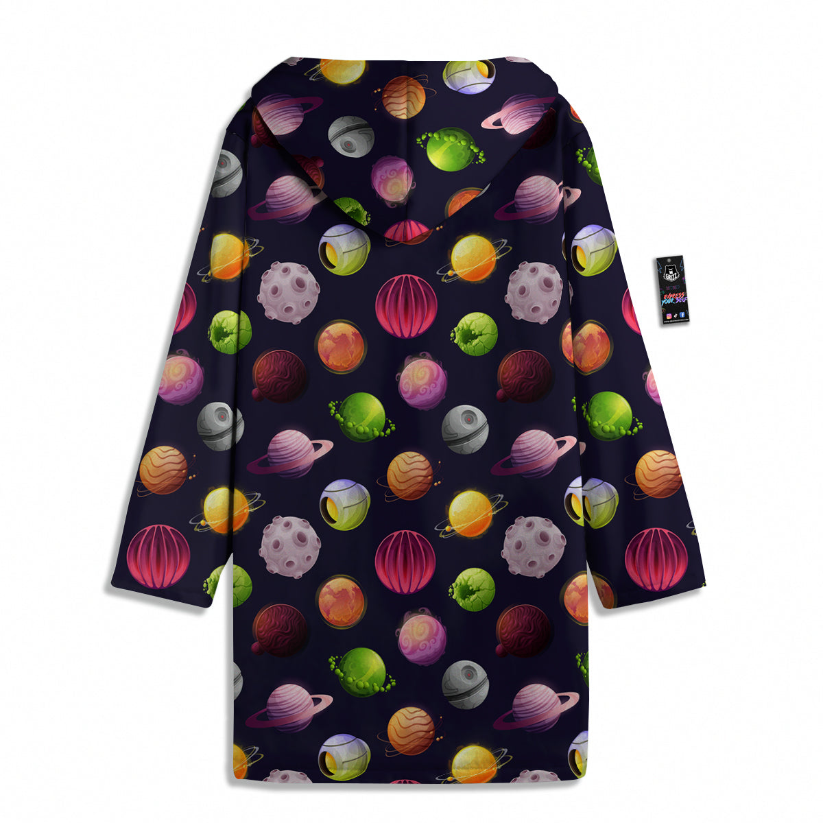 Planets And Stars Print Pattern Men's Windbreaker Jacket-grizzshop