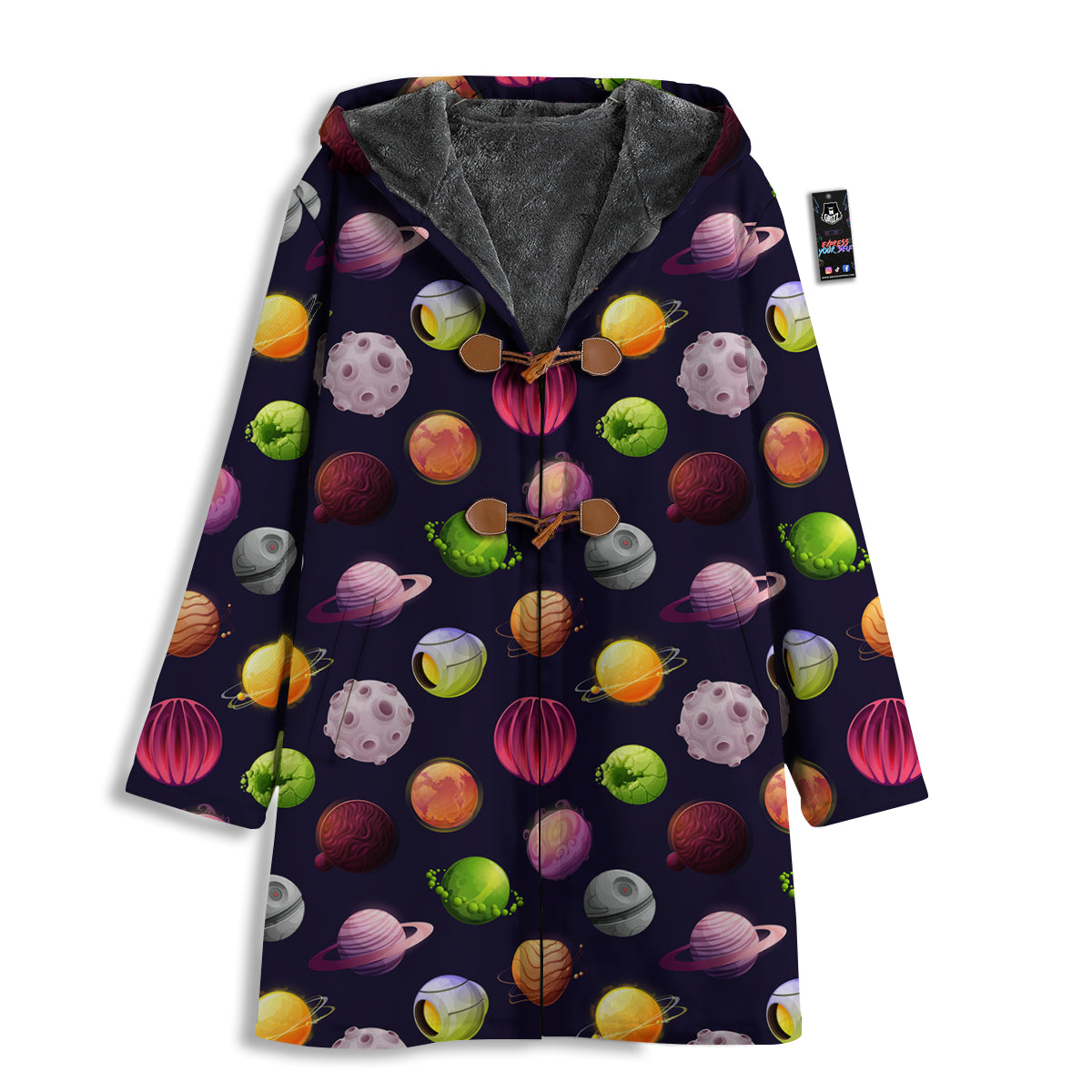 Planets And Stars Print Pattern Men's Windbreaker Jacket-grizzshop