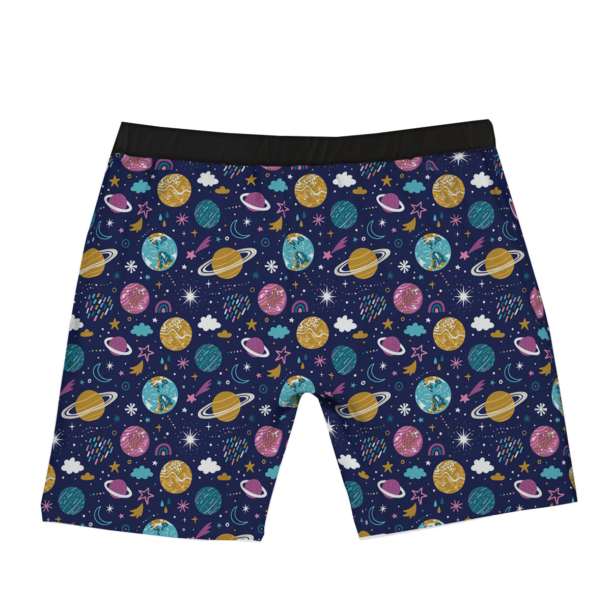 Planets Doodle Print Pattern Boxer Briefs-grizzshop