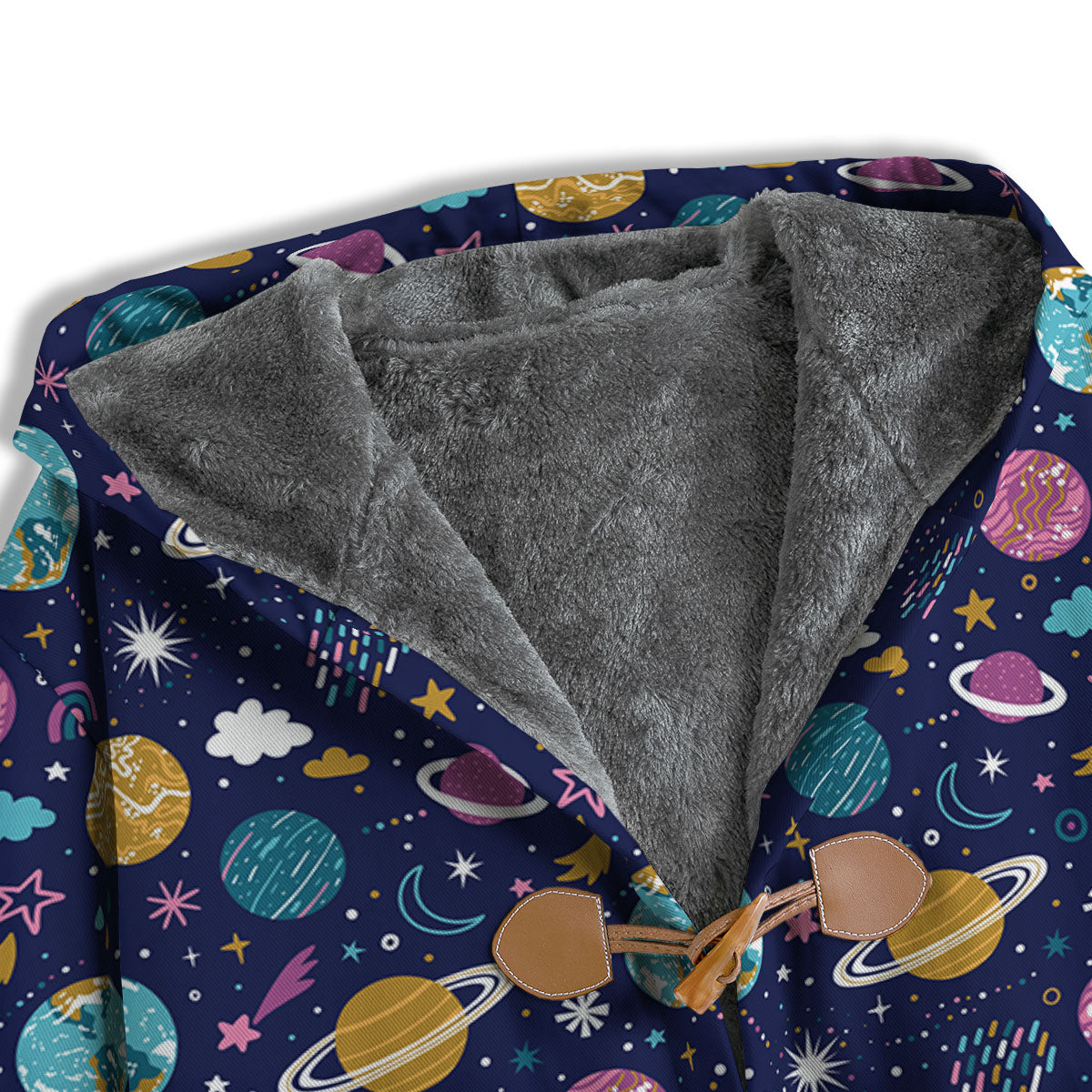 Planets Doodle Print Pattern Men's Windbreaker Jacket-grizzshop