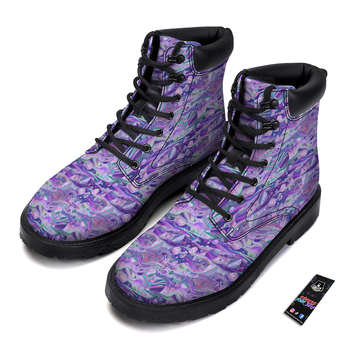 Planets Fantasy Print Pattern Boots-grizzshop