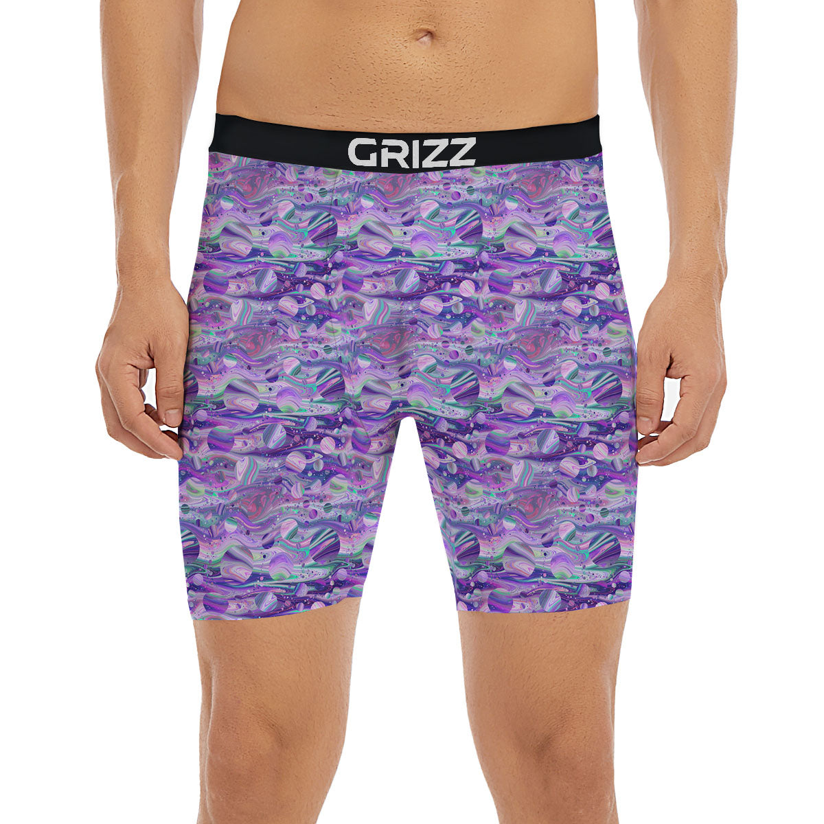 Planets Fantasy Print Pattern Boxer Briefs-grizzshop