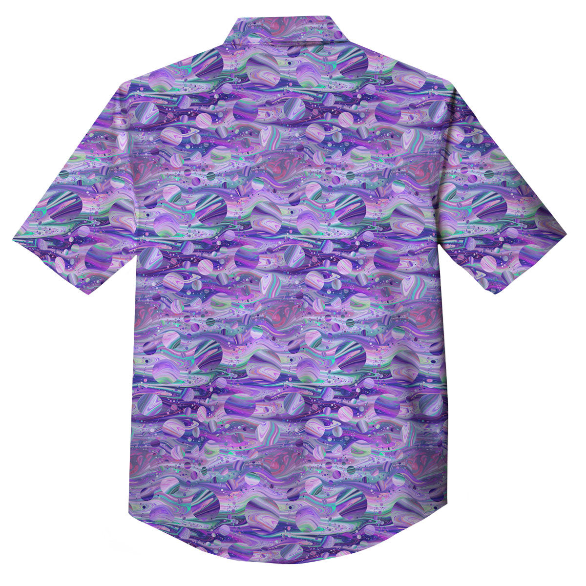 Planets Fantasy Print Pattern Button Up Shirt-grizzshop