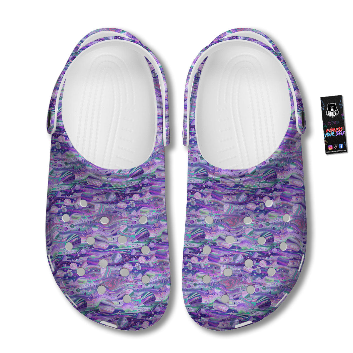Planets Fantasy Print Pattern Clog-grizzshop