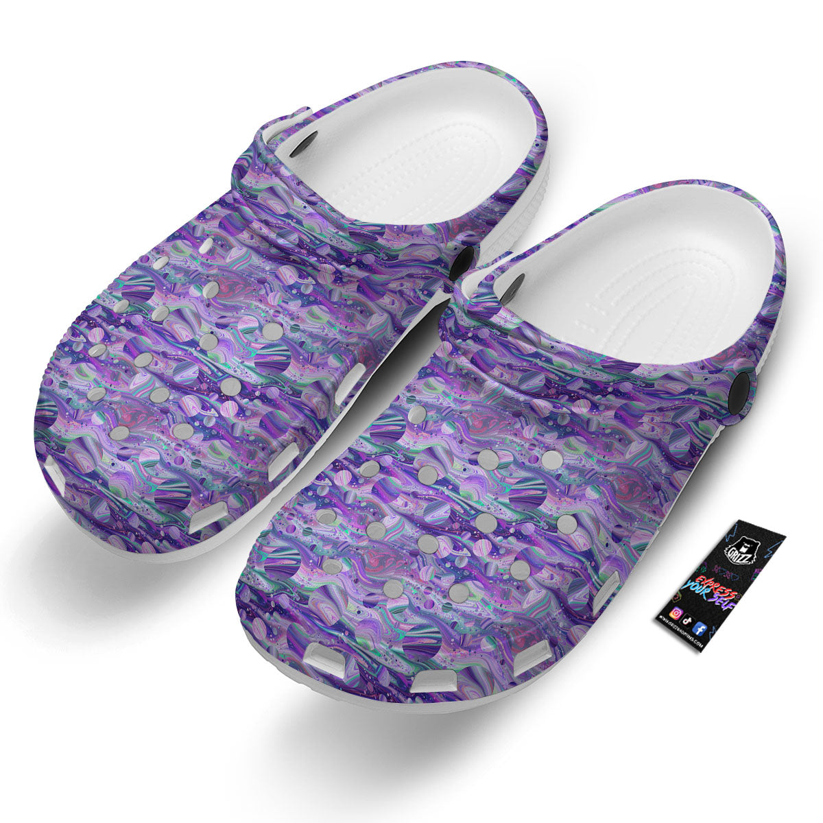 Planets Fantasy Print Pattern Clog-grizzshop