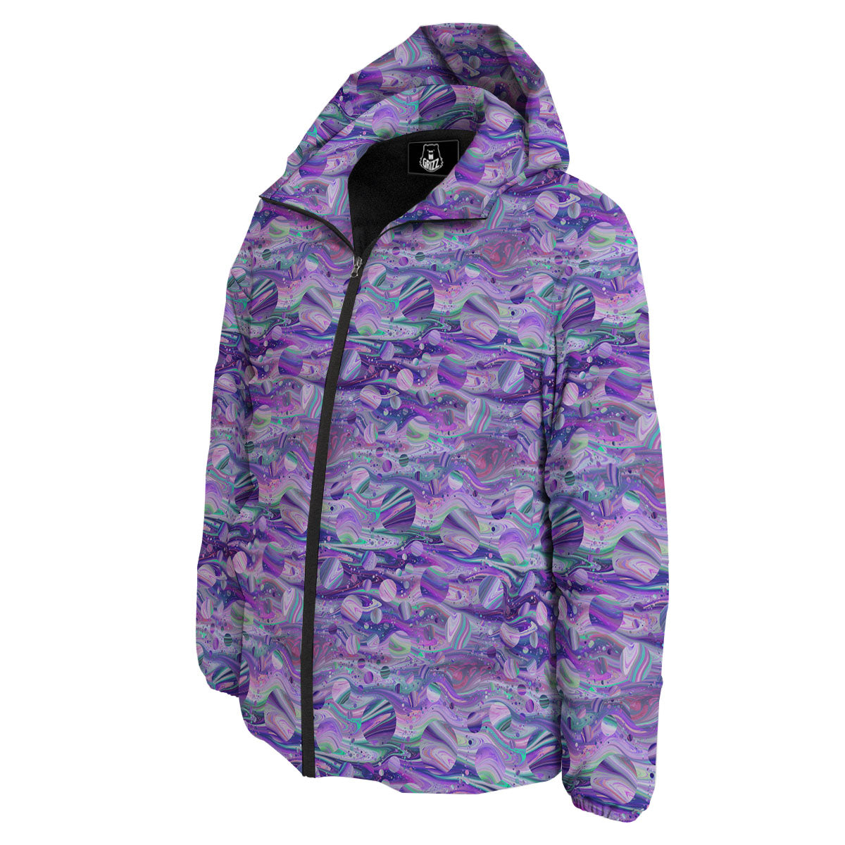Planets Fantasy Print Pattern Down Jacket-grizzshop