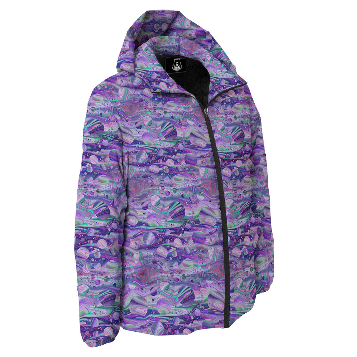 Planets Fantasy Print Pattern Down Jacket-grizzshop