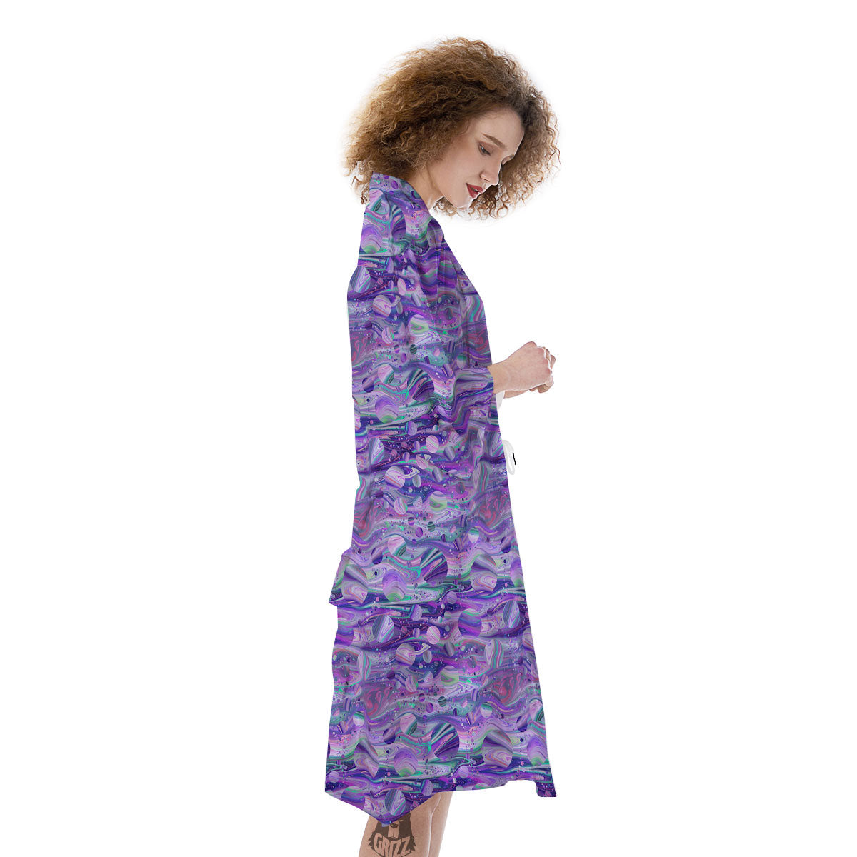 Planets Fantasy Print Pattern Kimono-grizzshop