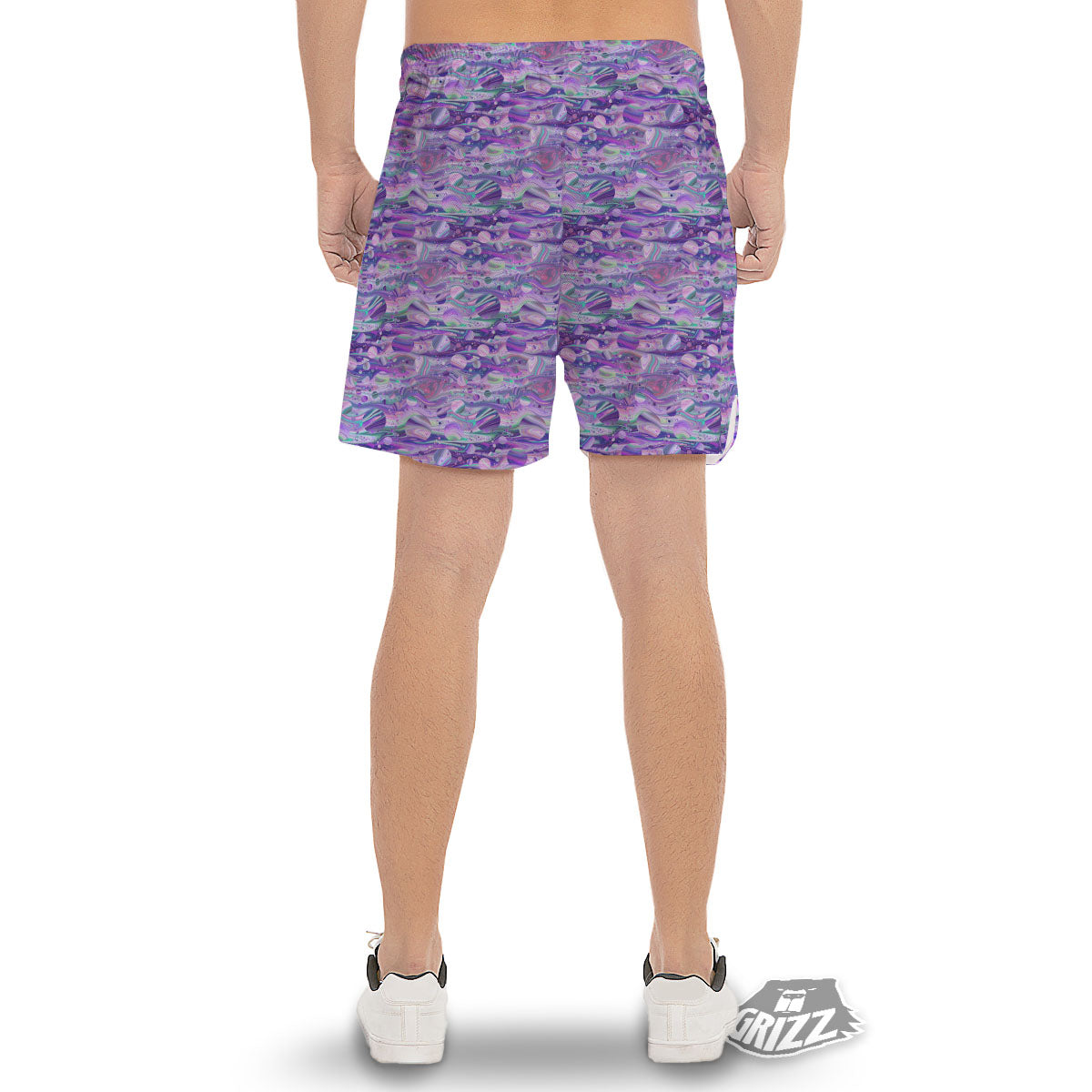 Planets Fantasy Print Pattern Men's Gym Shorts-grizzshop