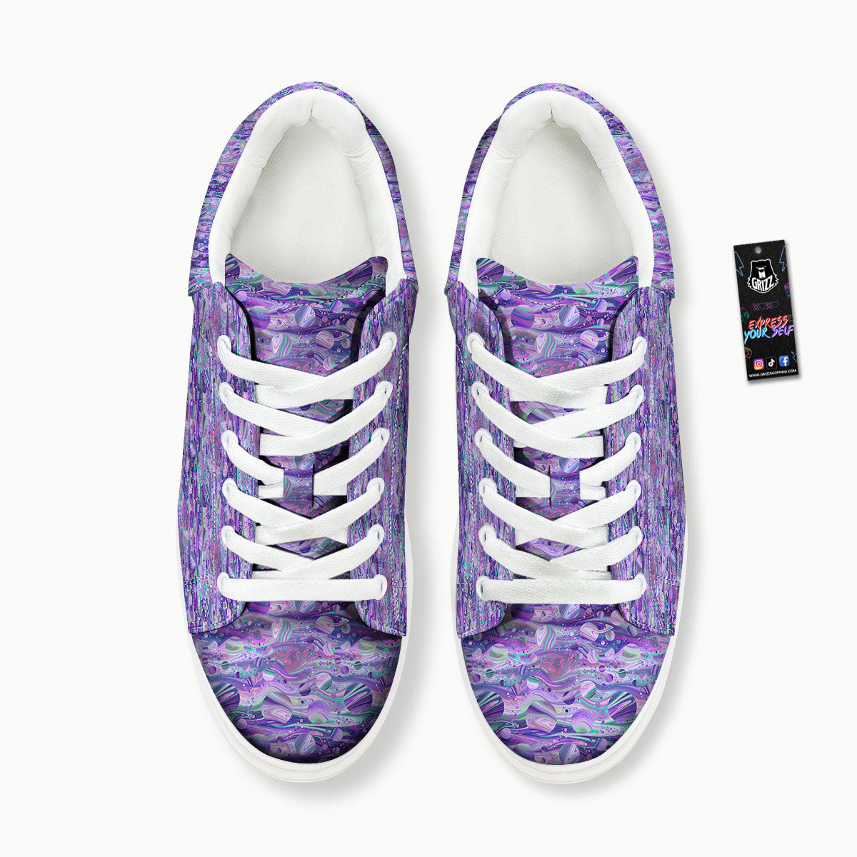 Planets Fantasy Print Pattern Platform Shoes-grizzshop