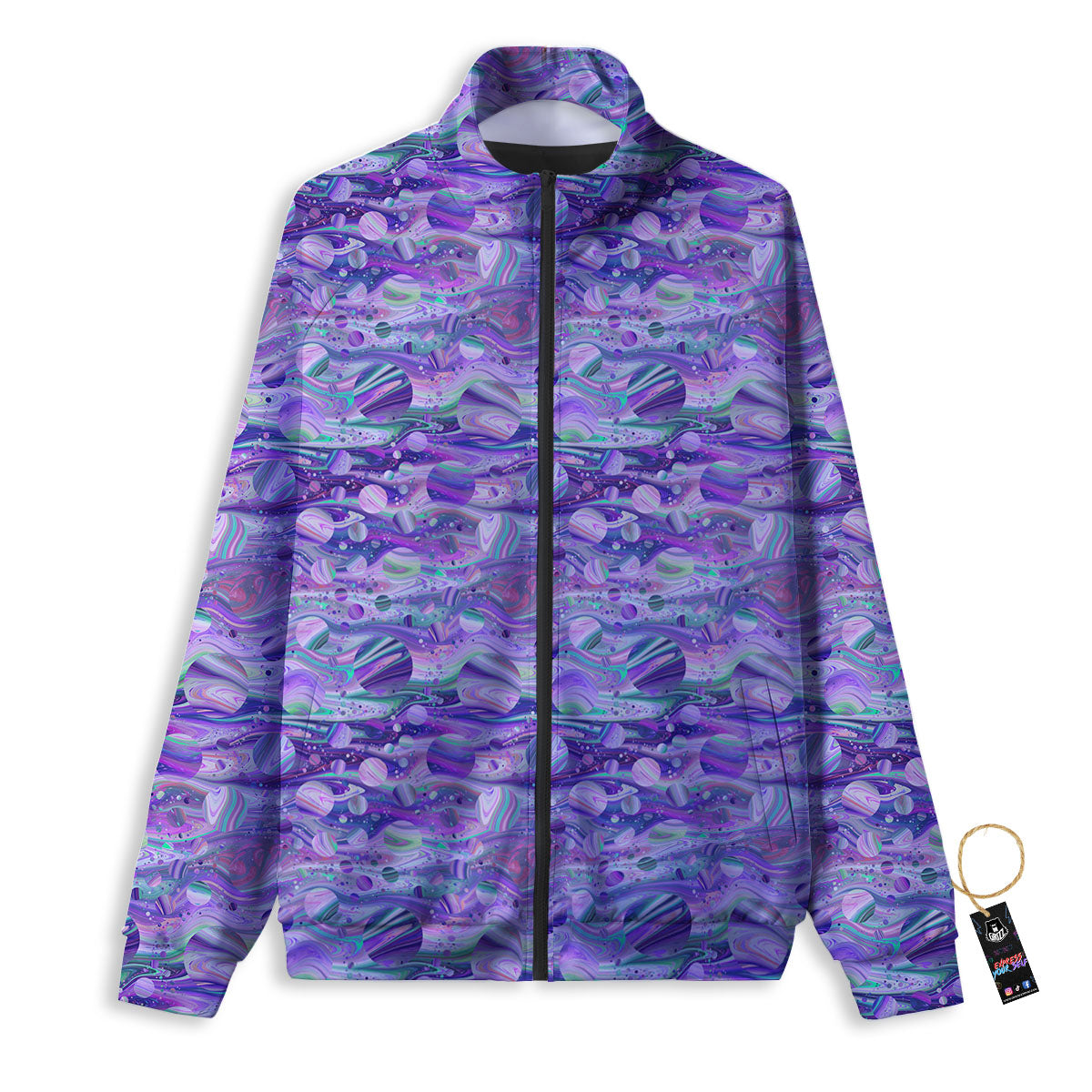Planets Fantasy Print Pattern Track Jacket-grizzshop
