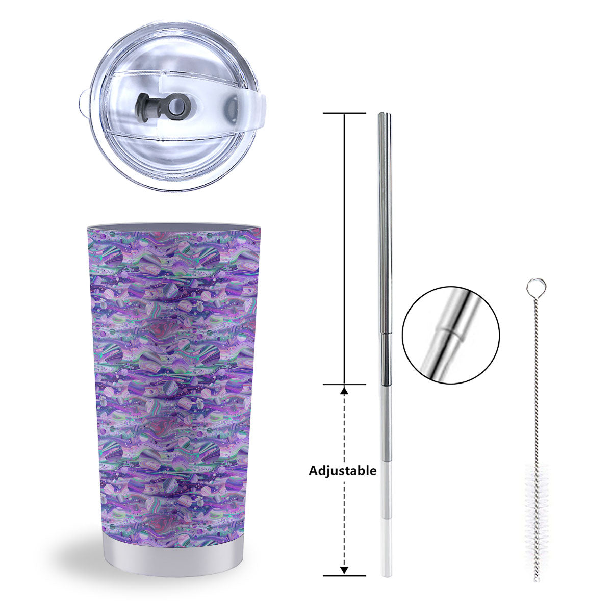 Planets Fantasy Print Pattern Tumbler-grizzshop