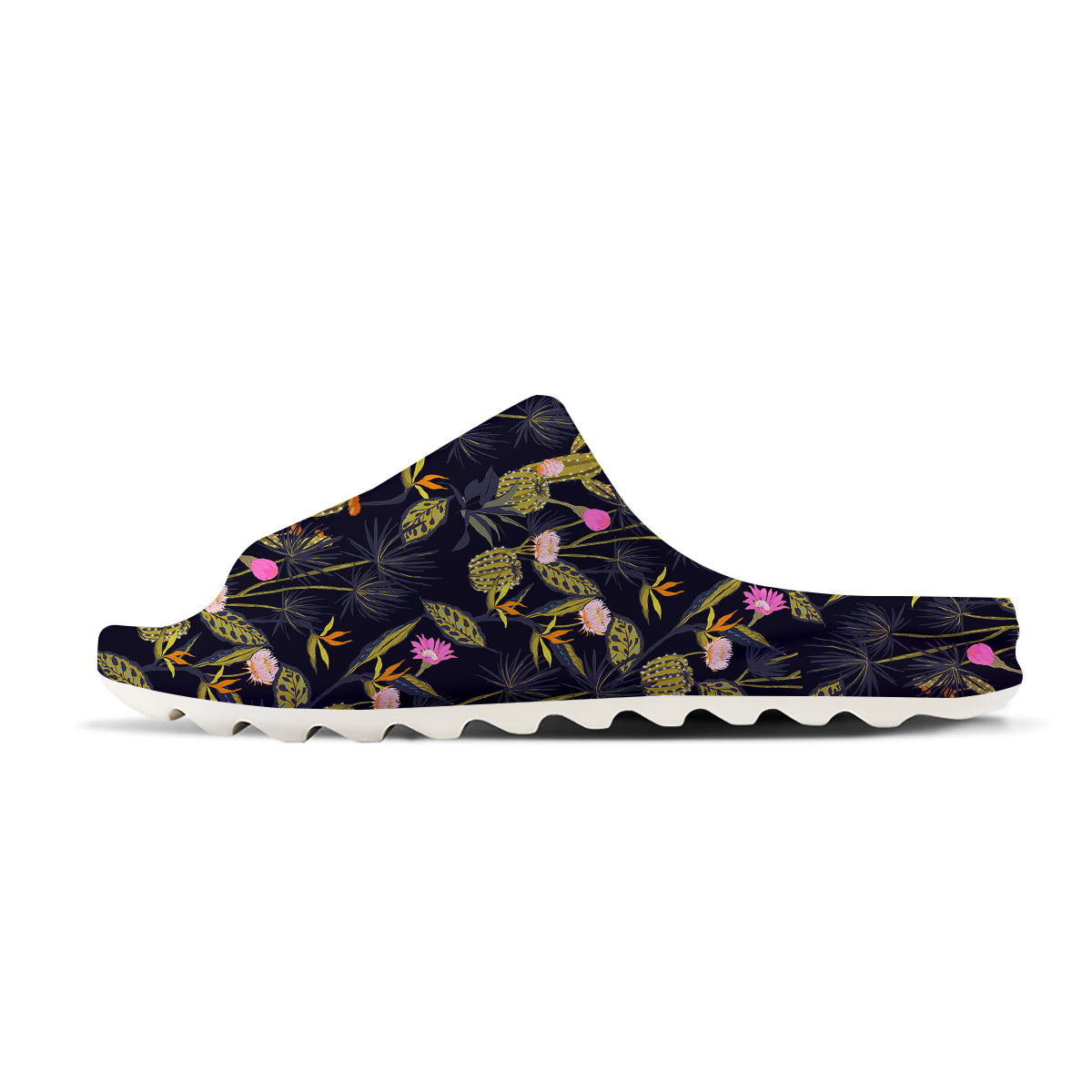 Plant Black Cactus Print Pattern Sandals-grizzshop