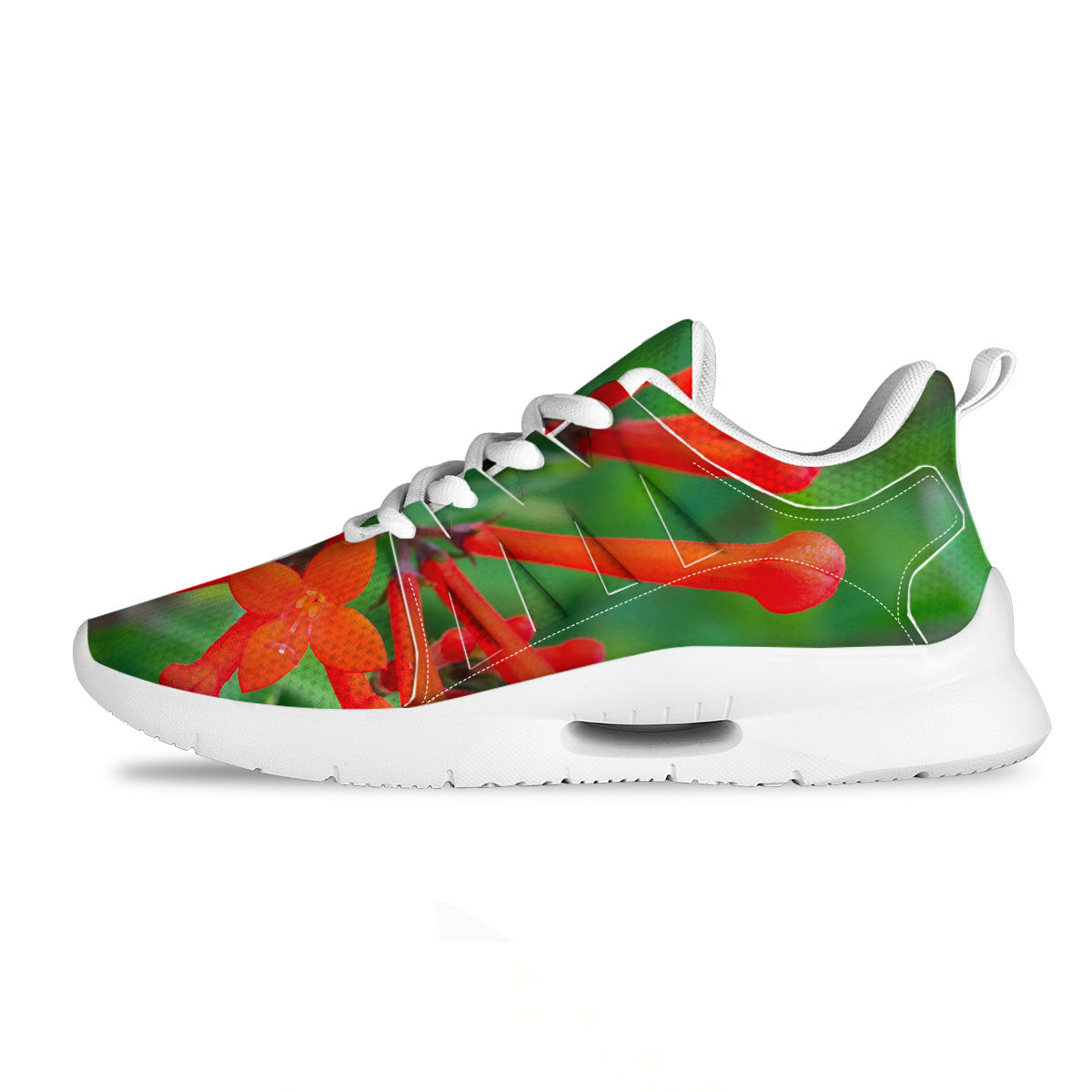 Plant Bouvardia Print Tennis Shoes-grizzshop