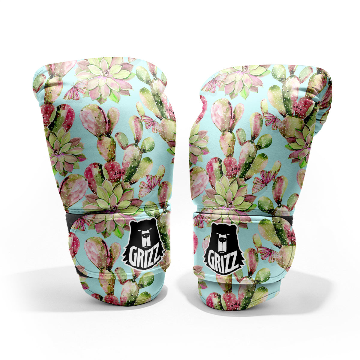 Plant Cactus Watercolor Print Pattern Pro Boxing Glove