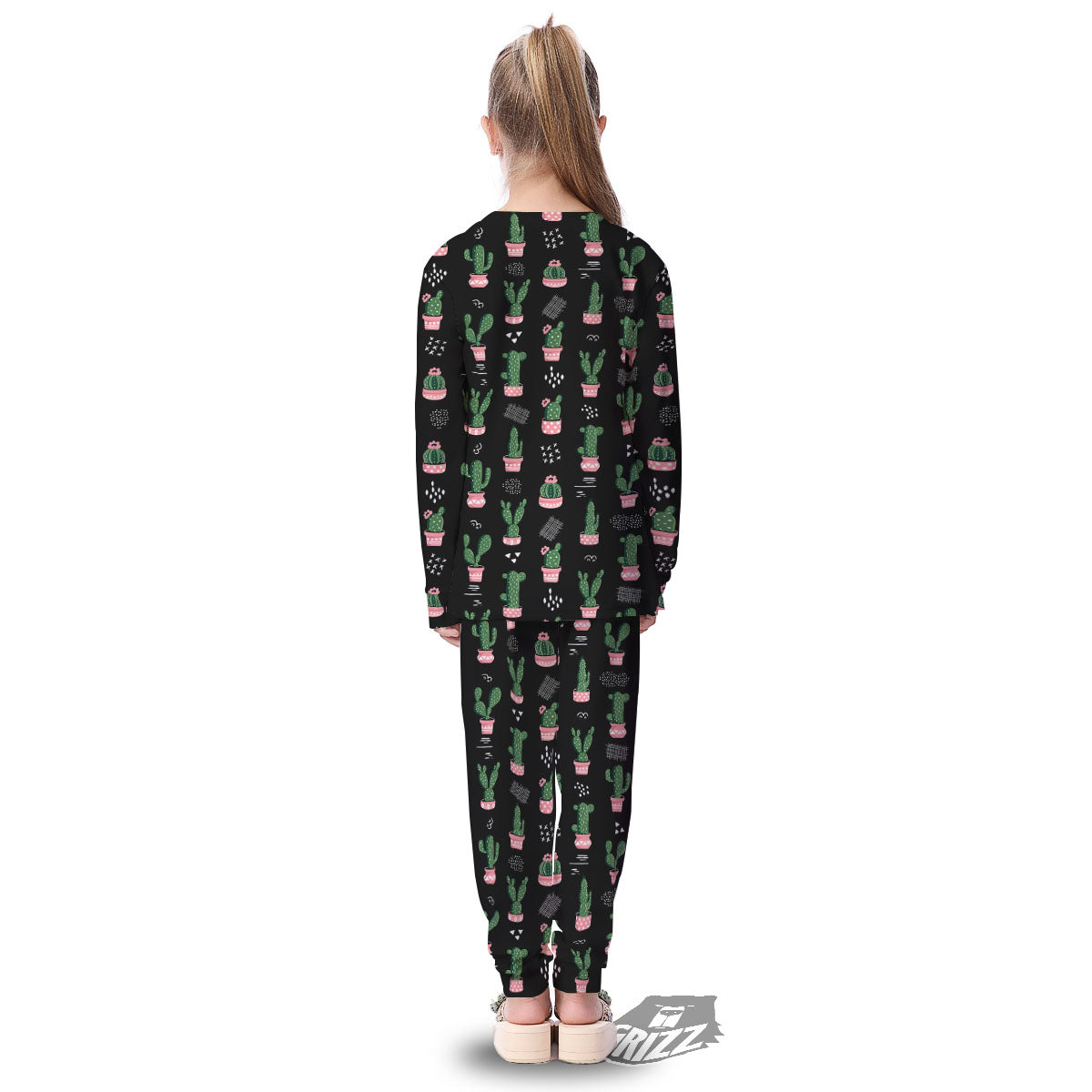 Plant Cute Cactus Print Pattern Kid's Pajamas-grizzshop