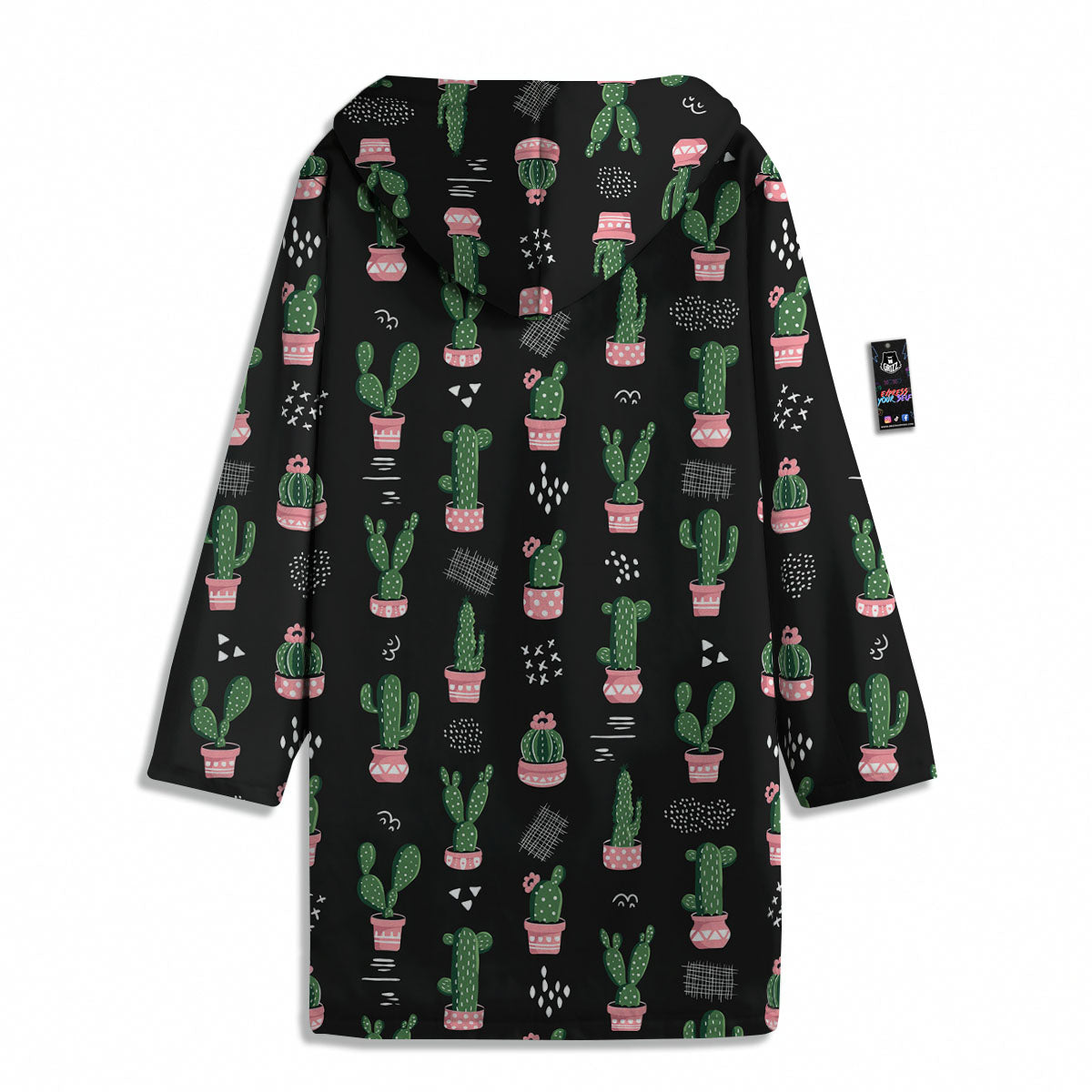 Plant Cute Cactus Print Pattern Men's Windbreaker Jacket-grizzshop