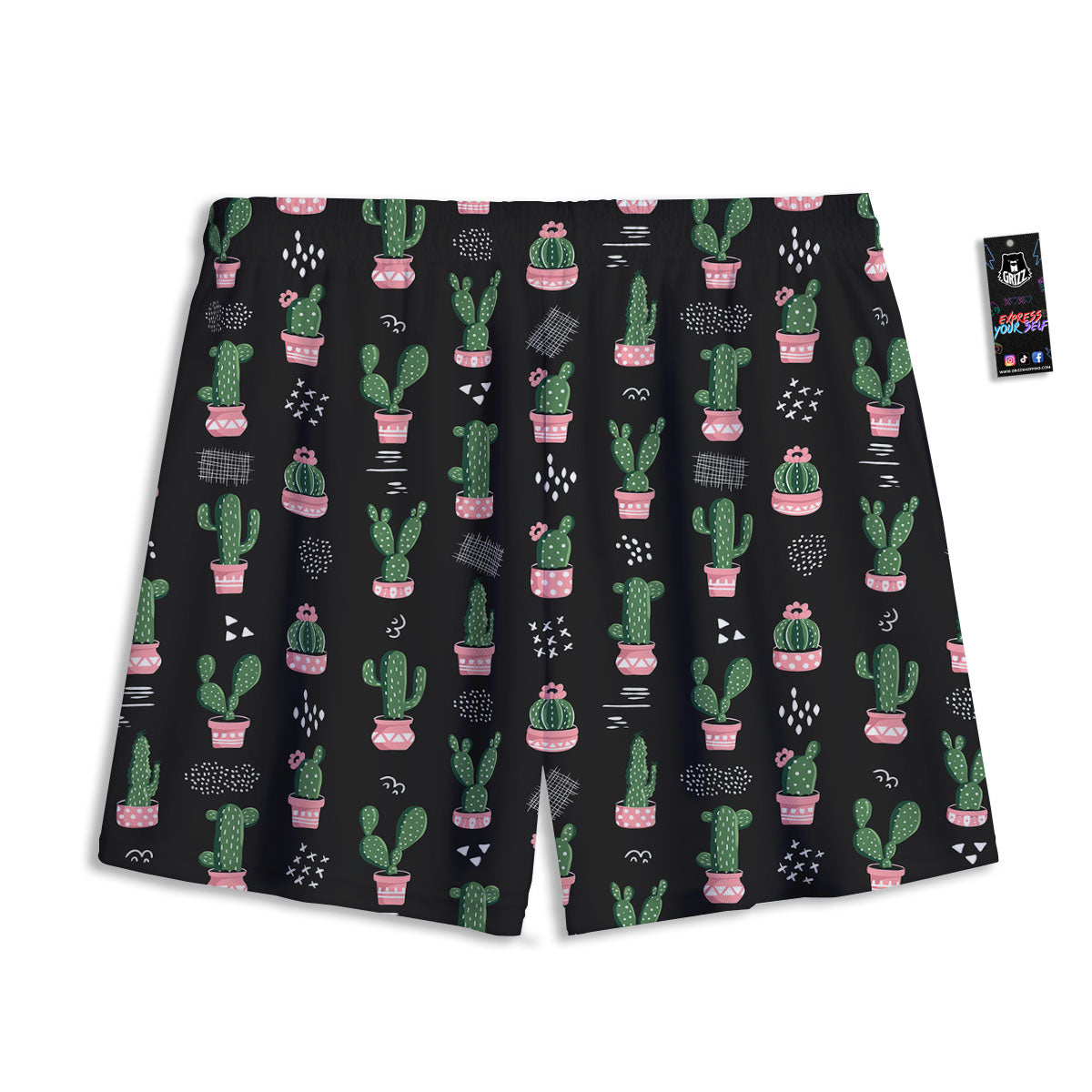 Peace Groovy Girly Print Pattern Mesh Shorts