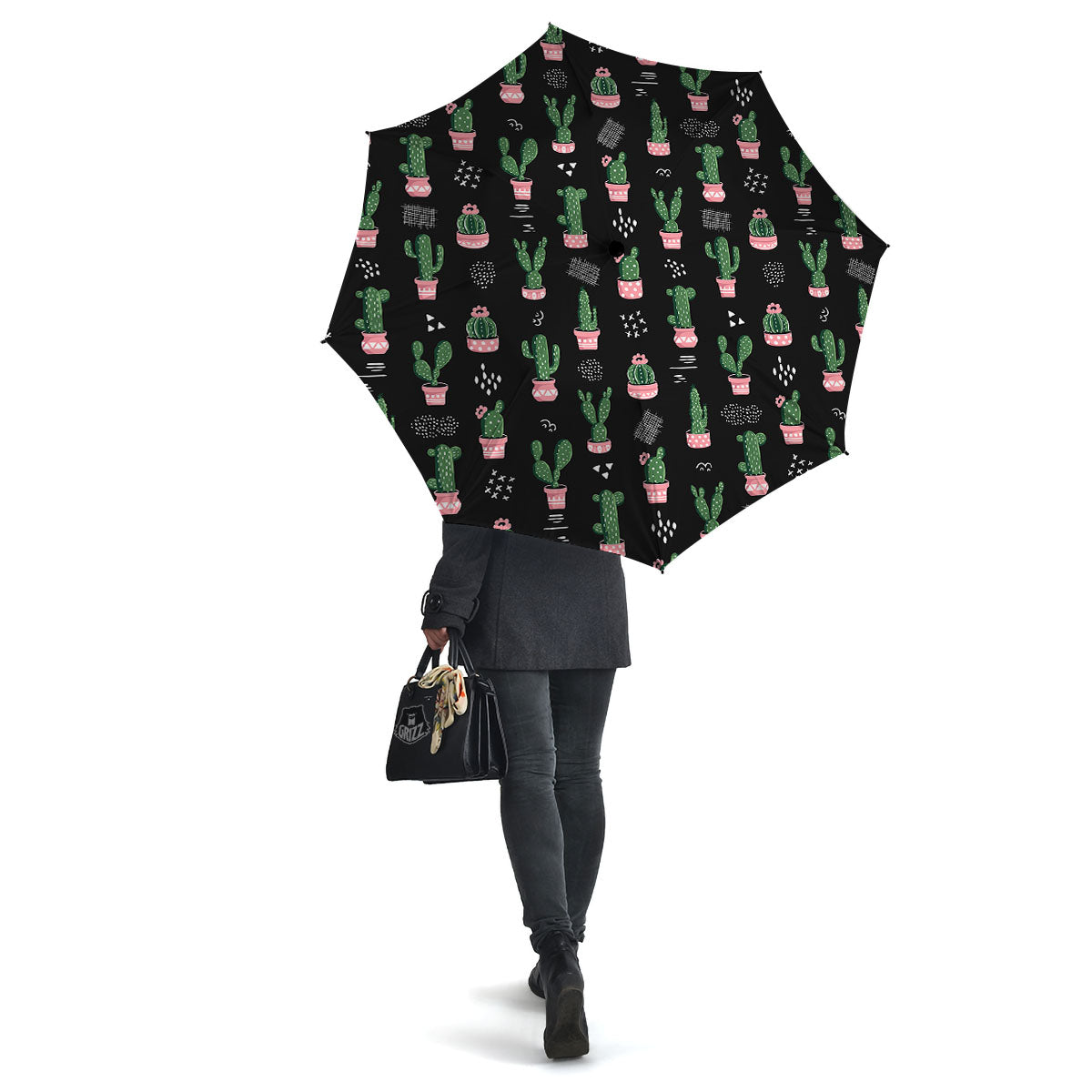 Plant Cute Cactus Print Pattern Umbrella-grizzshop
