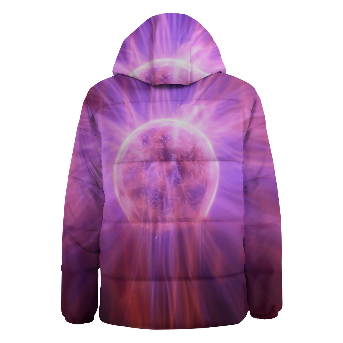Plasma Ball Purple Print Down Jacket-grizzshop