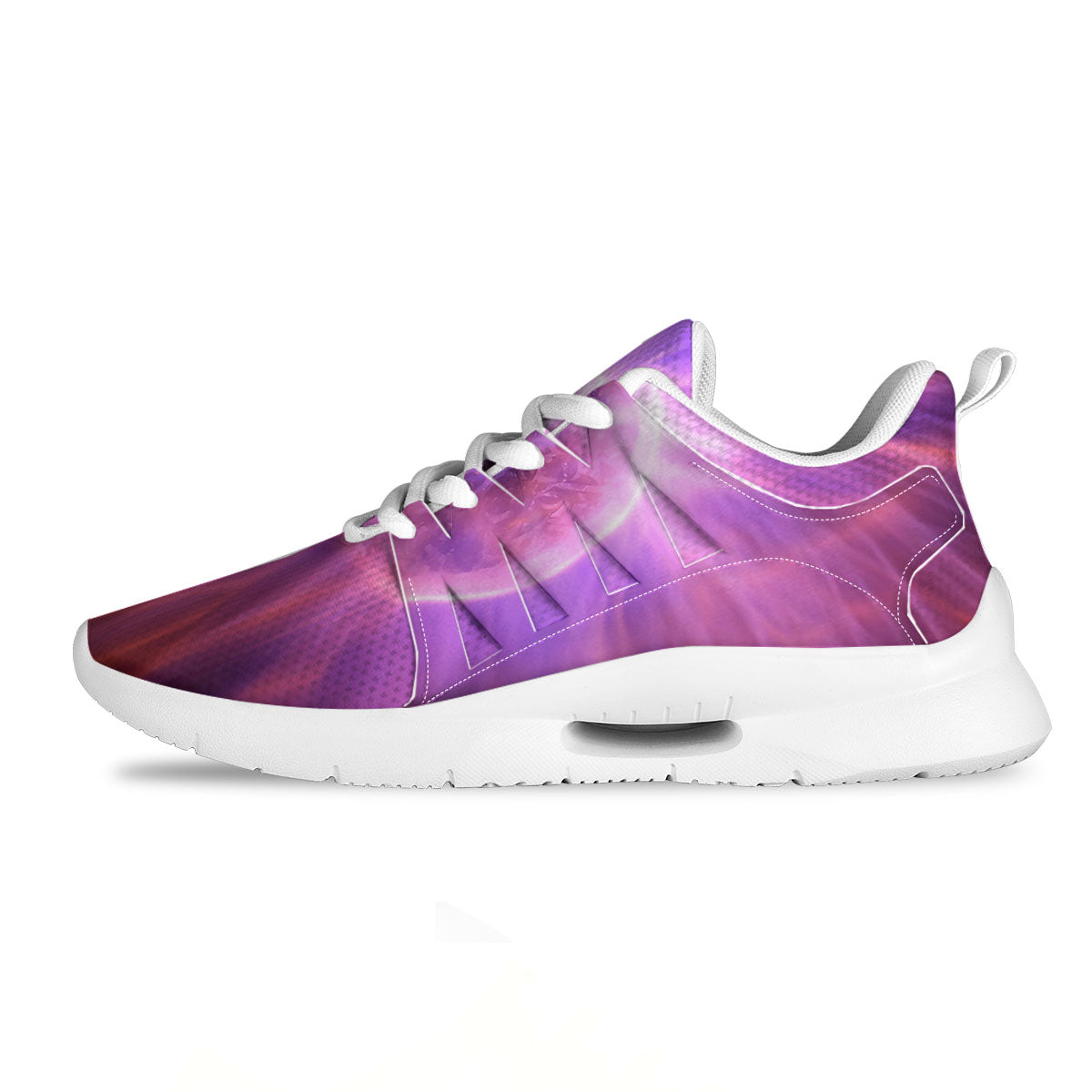 Plasma Ball Purple Print Tennis Shoes-grizzshop