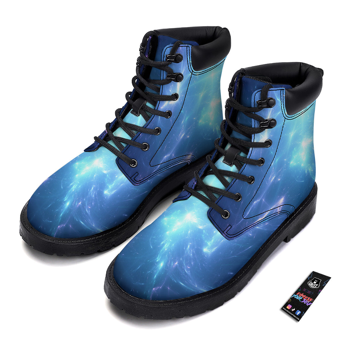 Plasma Blue Print Boots-grizzshop
