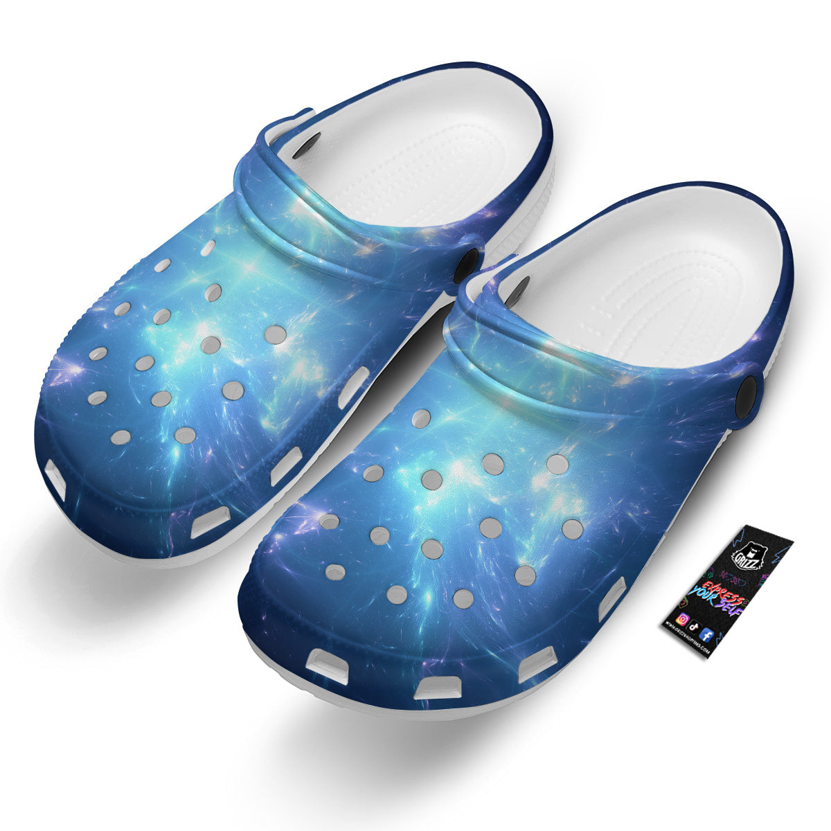 Plasma Blue Print Clog-grizzshop
