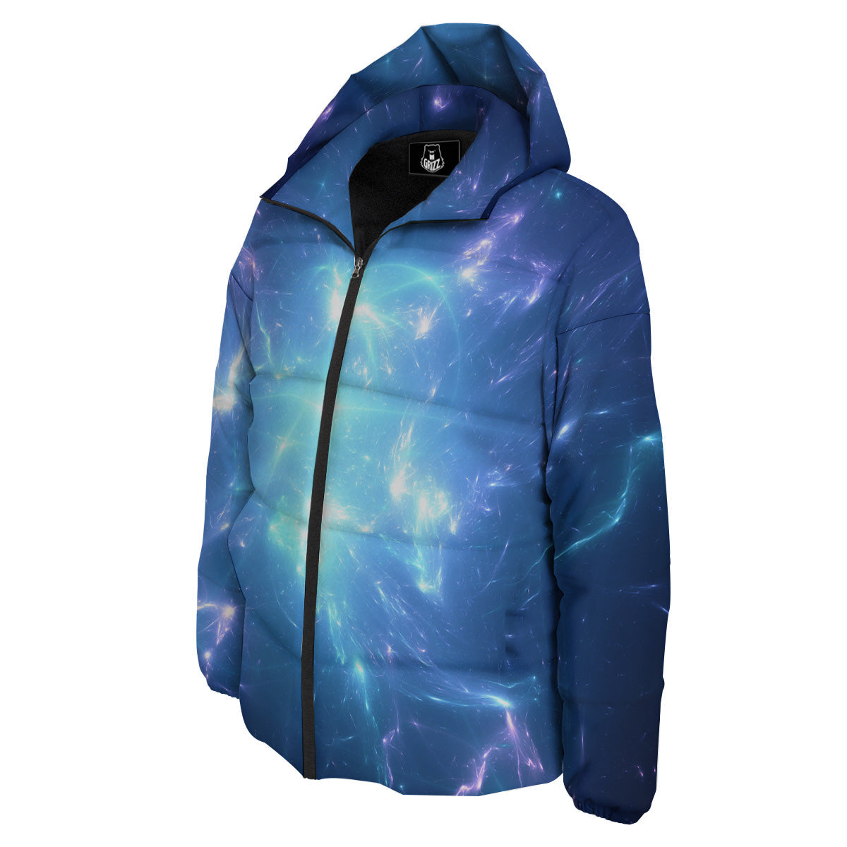 Plasma Blue Print Down Jacket-grizzshop