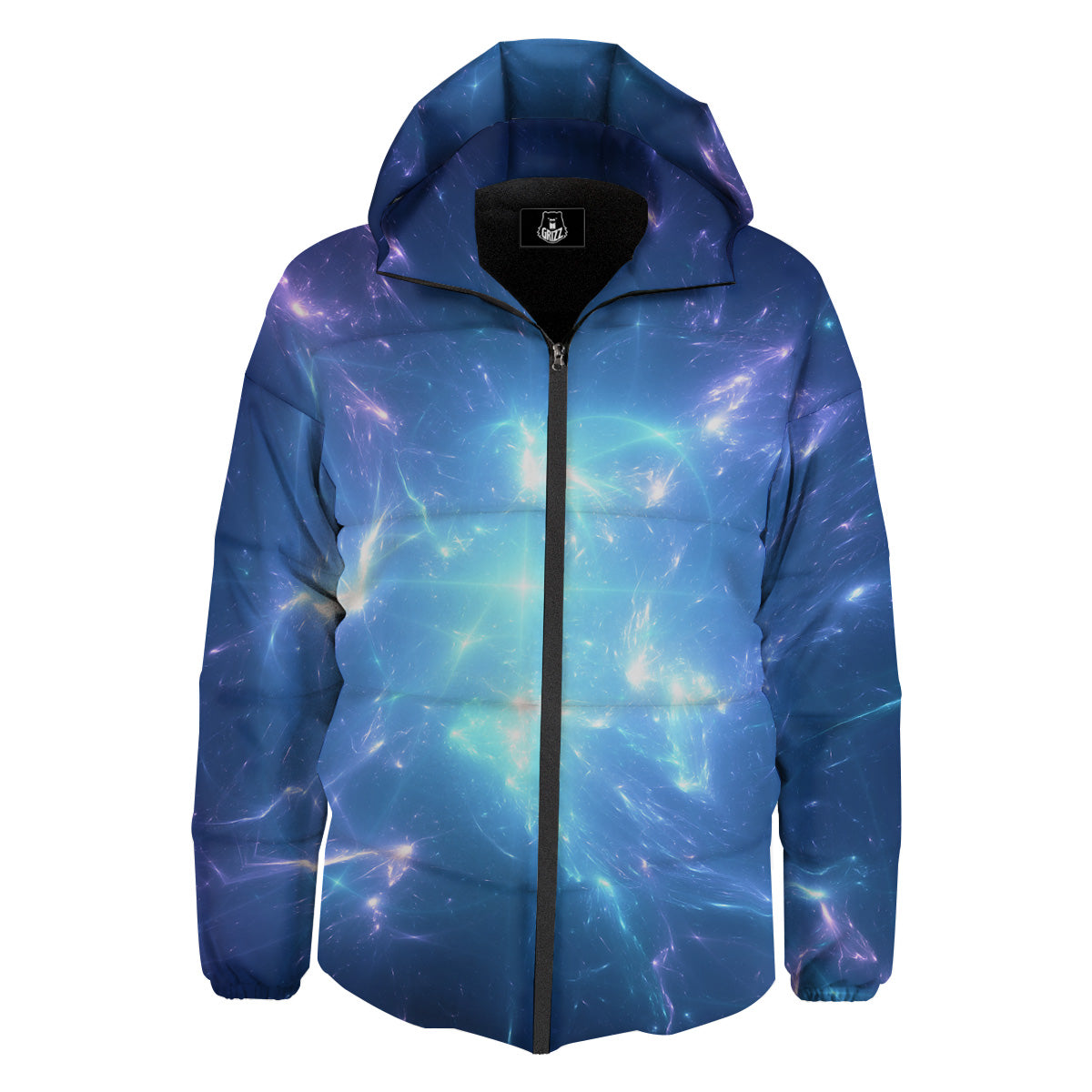 Plasma Blue Print Down Jacket-grizzshop
