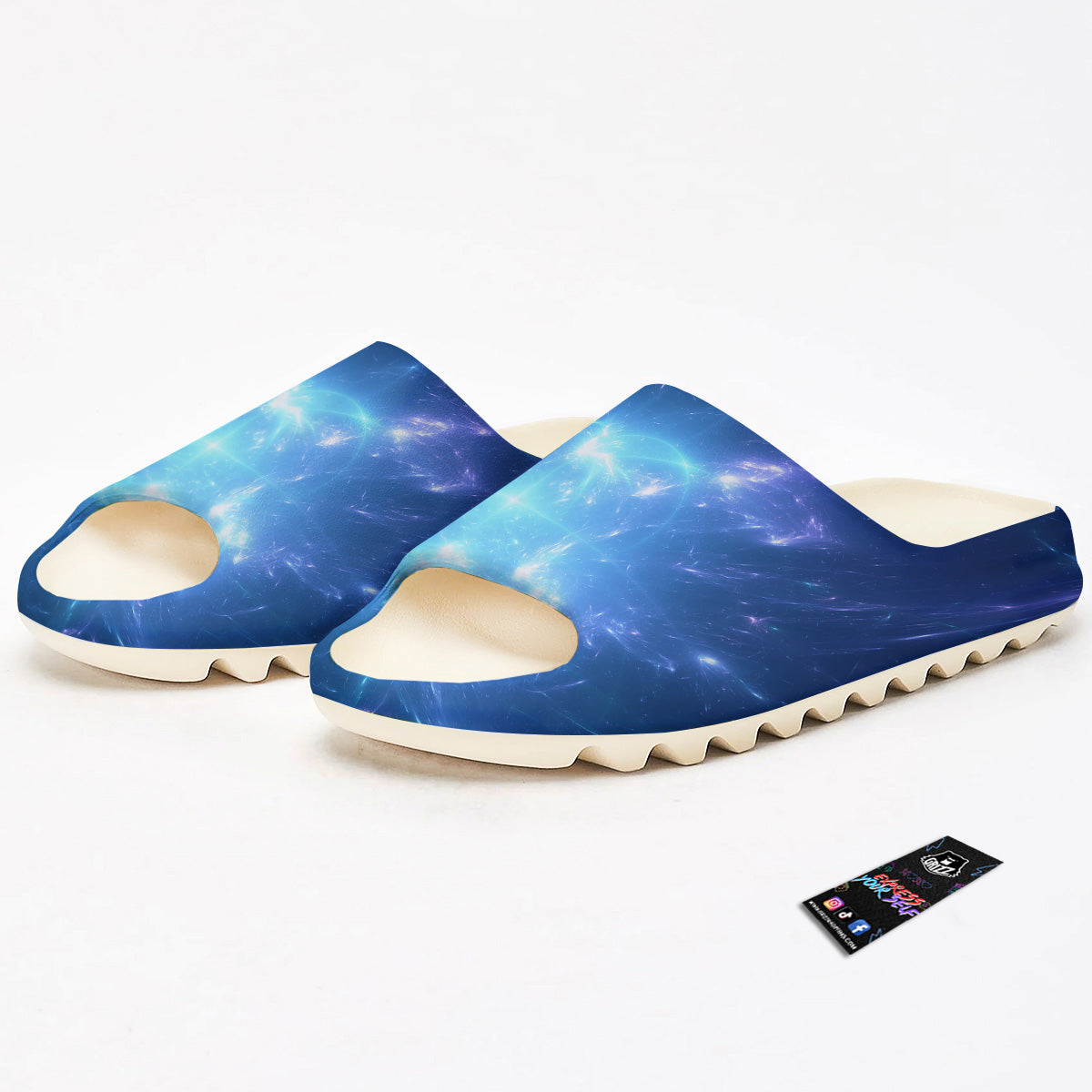 Plasma Blue Print Sandals-grizzshop
