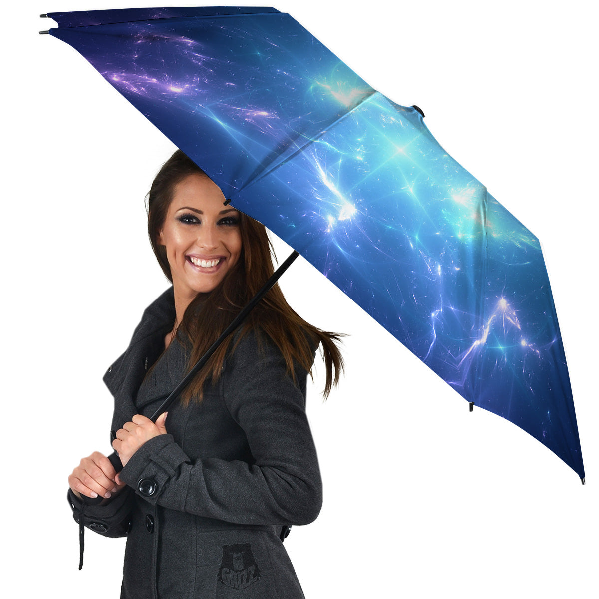 Plasma Blue Print Umbrella-grizzshop