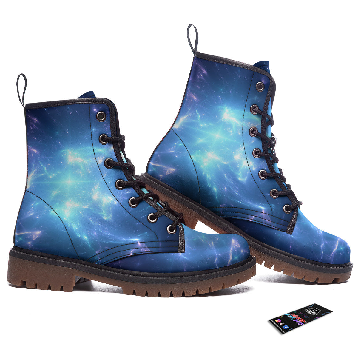 Plasma Blue Print Work Boots-grizzshop
