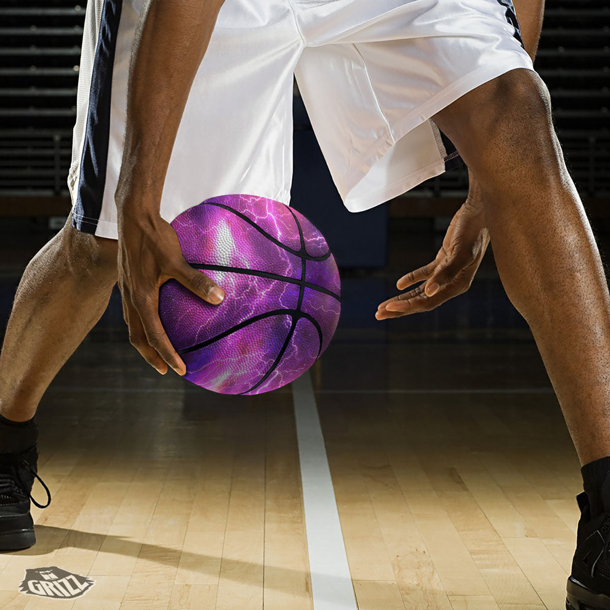 Plasma Lightning Print Basketball-grizzshop