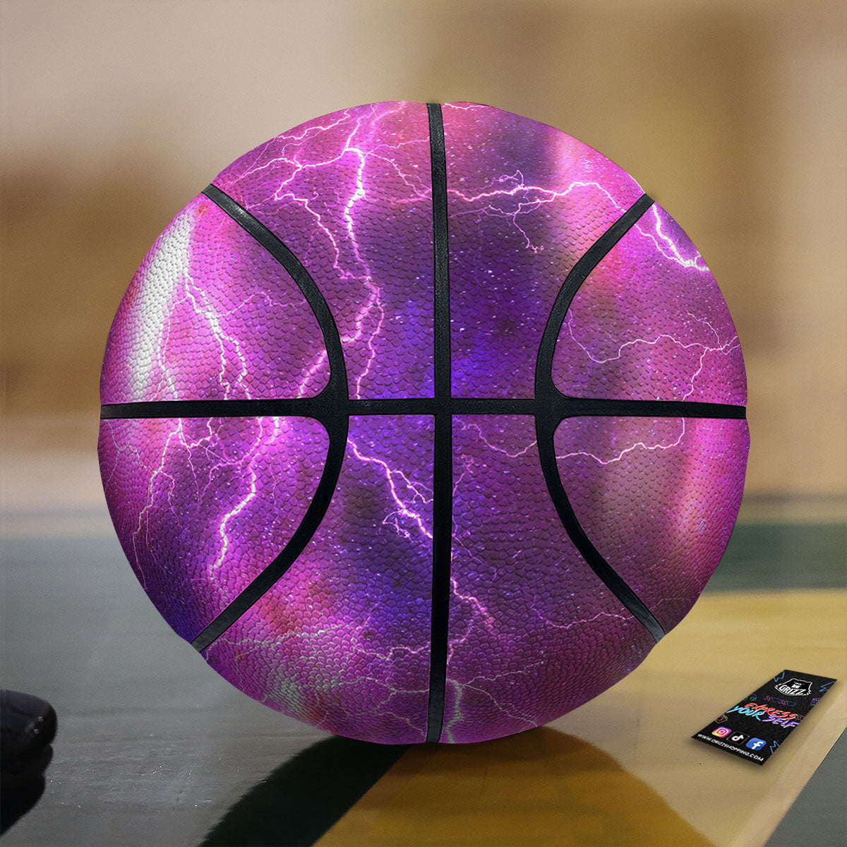 Plasma Lightning Print Basketball-grizzshop