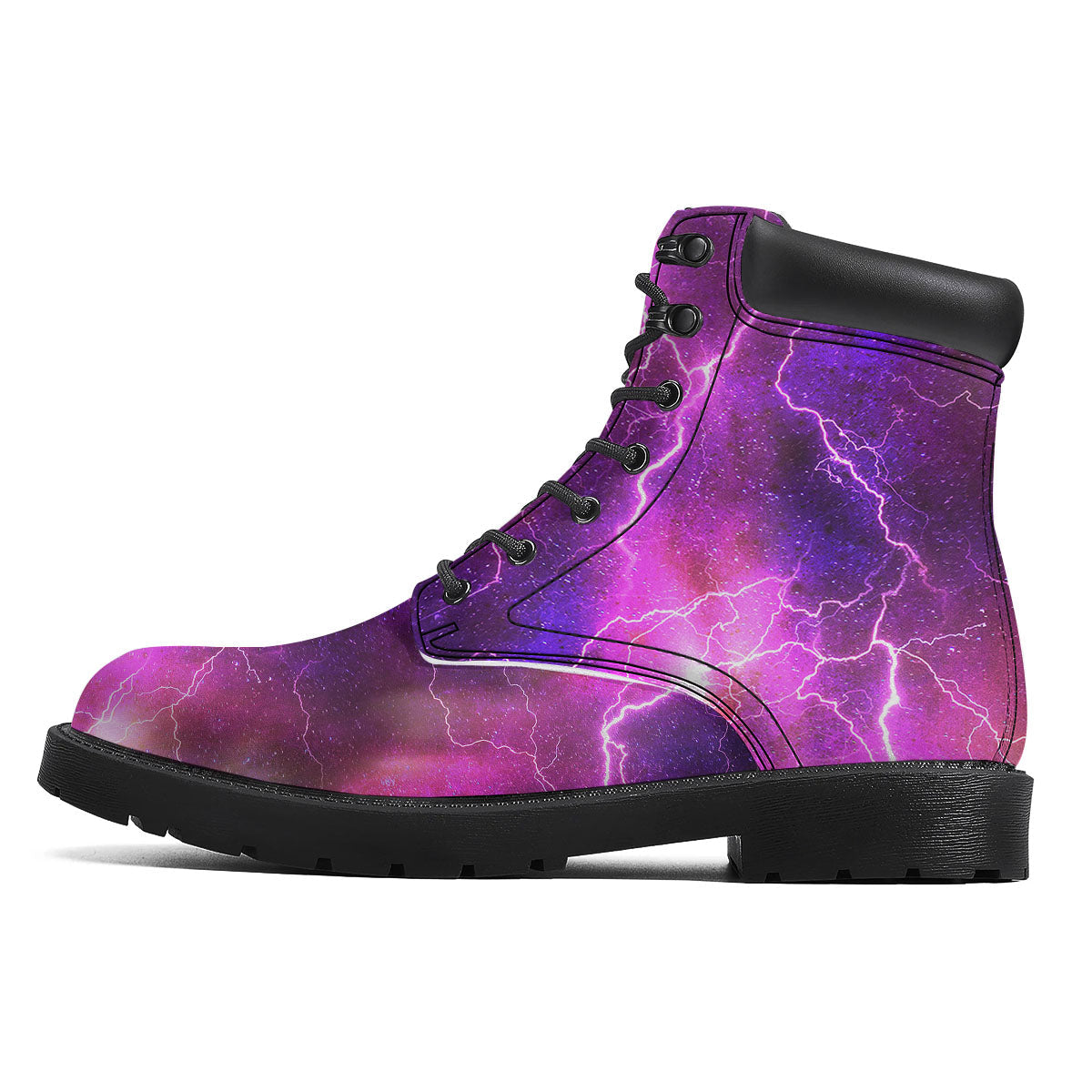 Plasma Lightning Print Boots-grizzshop