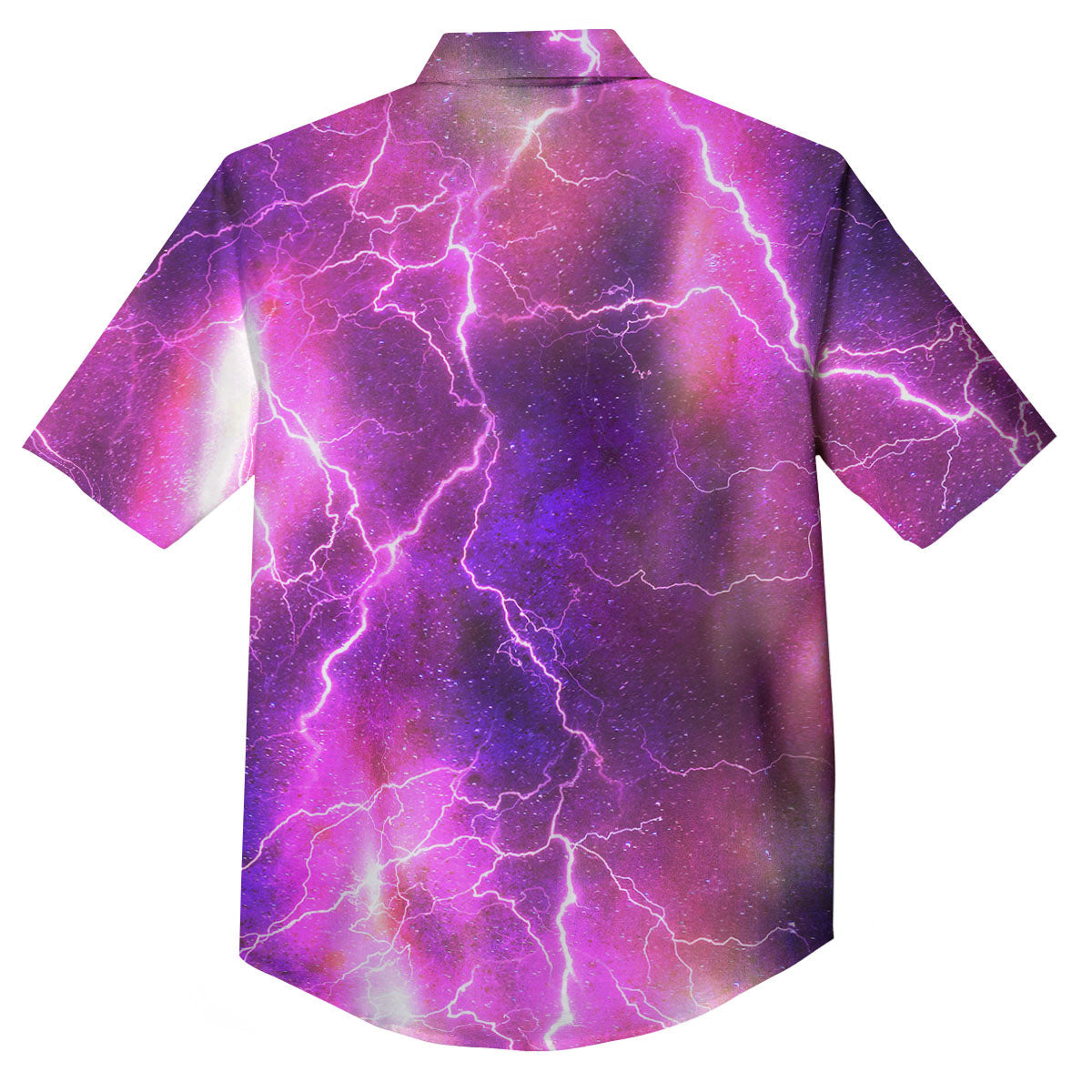 Plasma Lightning Print Button Up Shirt-grizzshop
