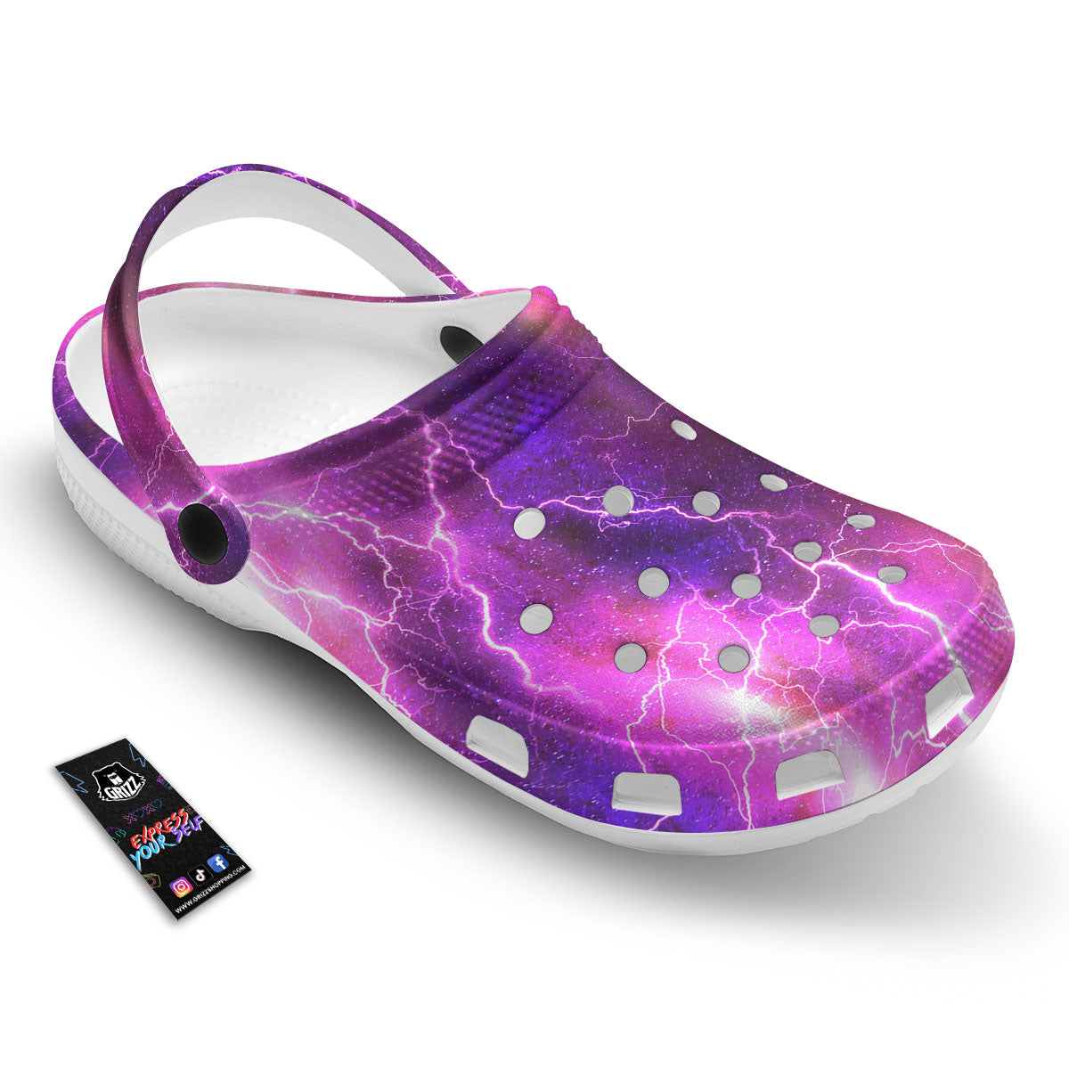 Plasma Lightning Print Clog-grizzshop