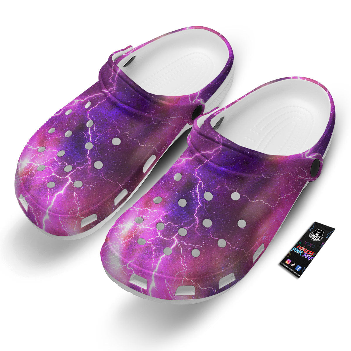 Plasma Lightning Print Clog-grizzshop
