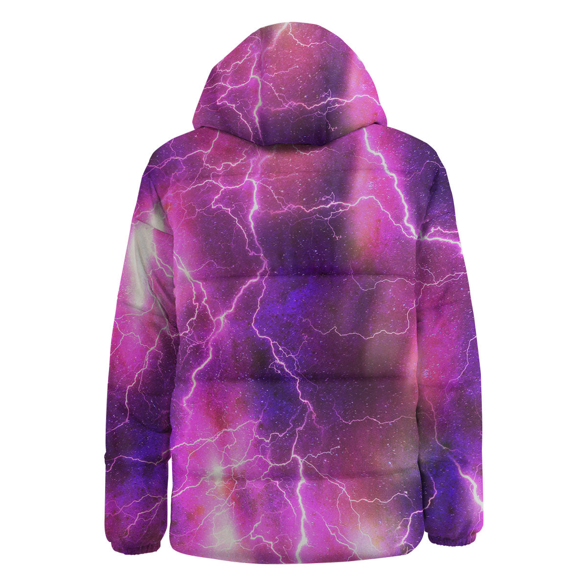 Plasma Lightning Print Down Jacket-grizzshop